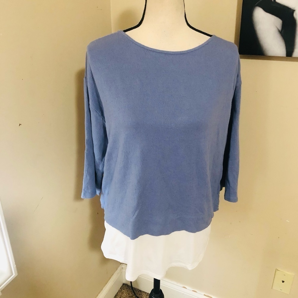 Pure Jill / J. Jill Linen Blend Layered Knit Top